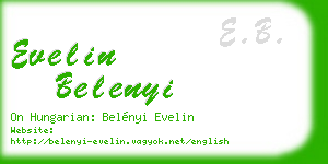 evelin belenyi business card